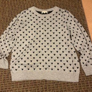 G. Layered Womens Size 2X (22W) Crew Neck Gray Sweater